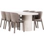 Spisebord Narvik med 6 Astoria stoler - Brun/beige