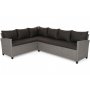 Hjrnesofa Lagos med bord - Gr/svart melert