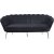 Musslan 3-seters sofa - Svart / krom + Mbelftter