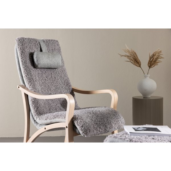 Fårö lenestol - Lys grå/Whitewash Fårö lenestol - Lys grå/Whitewash