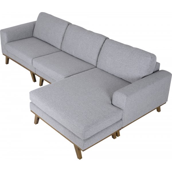 Sofa med vendbar divan grå 283 cm Sofa med vendbar divan grå 283 cm