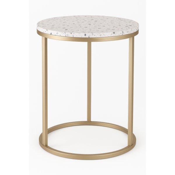 Terrazzo sidebord 50 cm - Terrazzo Cosmos & underdel Accent i messing