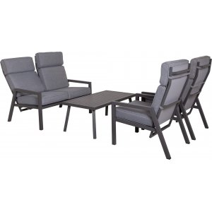 Lerida loungegruppe - Grå + Flekkfjerner for møbler Lerida loungegruppe - Grå + Flekkfjerner for møbler
