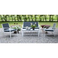 Alesund Sofagruppe med bord (2+1+1+bord) - Hvit / Grå Alesund Sofagruppe med bord (2+1+1+bord) - Hvit / Grå