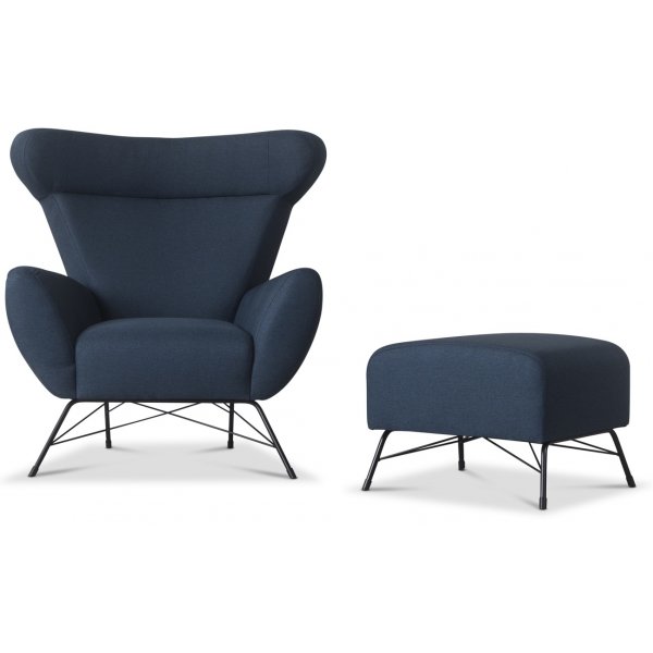 Town ørelappslenestol - Marineblå Town ørelappslenestol - Marineblå