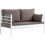 Manyas 2-seters utesofa - Hvit/brun