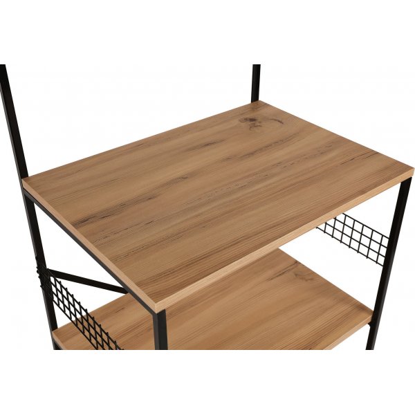 Anemon hylle - Svart/furu