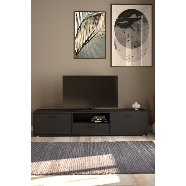 Media wide media benk med skuffer - Sort Media wide media benk med skuffer - Sort