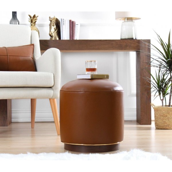 Milotte puff - Mørk brun Milotte puff - Mørk brun