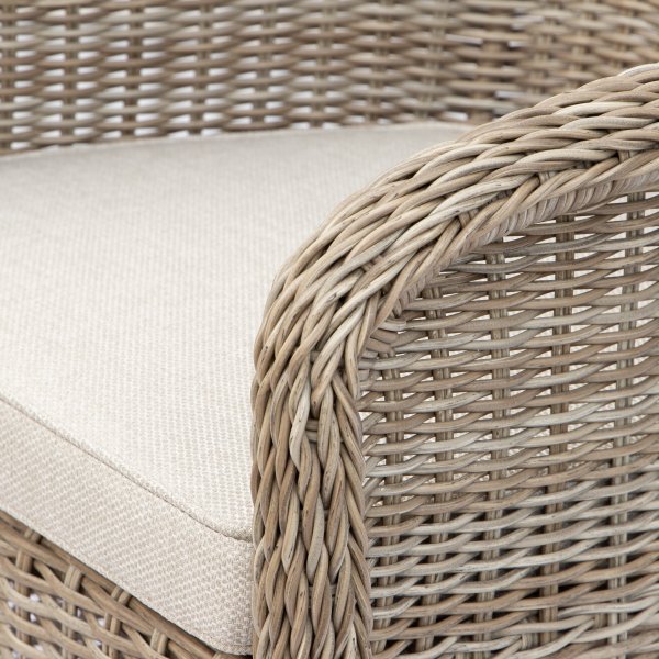 Spisegruppe: 8 stoler og spisebord 230 x 100 cm rotting - Menton/Merkur