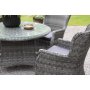 Utendrsgruppe; 4 stoler og spisebord 110 cm gr/rotting - Jacksonville/Provence