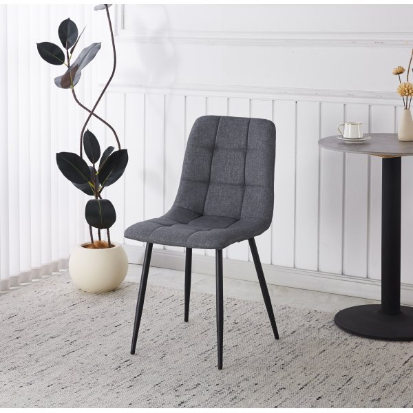 Delta spisestuestol - Grå/svart Delta spisestuestol - Grå/svart