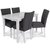 Sandhamn spisegruppe 120 cm bord med 4 Crocket stoler i Gr stoff + Flekkfjerner for mbler