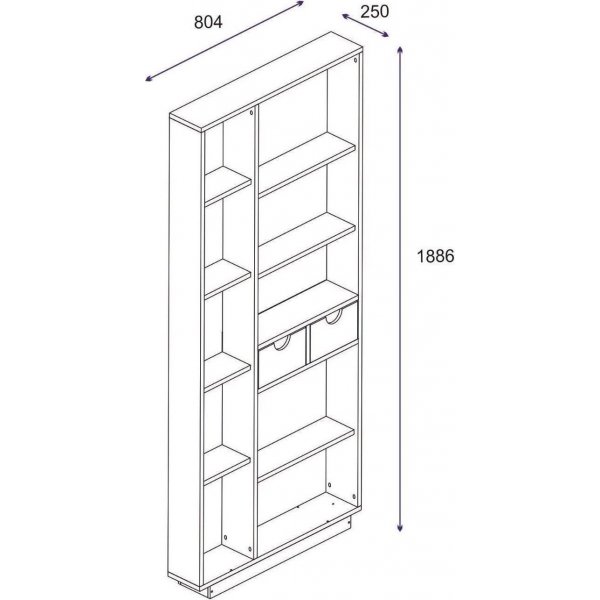 Luma bokhylle - Hvit Luma bokhylle - Hvit