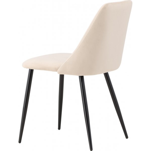 Natt spisestuestol - Beige fløyel/svart Natt spisestuestol - Beige fløyel/svart