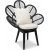 Peacock loungelenestol med pute - Svart + M�belrengj�ring