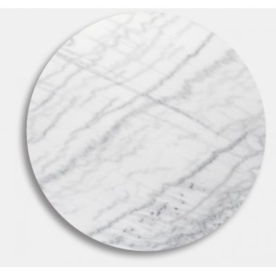 Bordplate Ø85 cm - Lys marmor