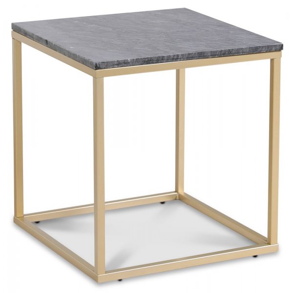 Accent stuebord 50 - Grå marmor / Matt messing Accent stuebord 50 - Grå marmor / Matt messing