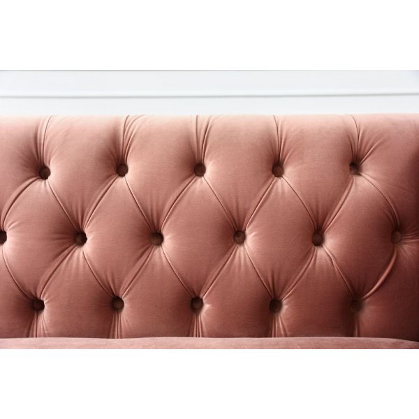 Toto 3-seters sofa - Rosa / Messing