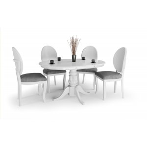 Dana spisebord 90-124 cm - Hvit + Flekkfjerner for møbler Dana spisebord 90-124 cm - Hvit + Flekkfjerner for møbler