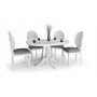 Dana spisebord 90-124 cm - Hvit + Flekkfjerner for mbler