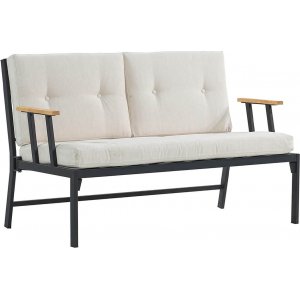 Lotus 2-seters utesofa - Svart/beige + Møbelpolering Lotus 2-seters utesofa - Svart/beige + Møbelpolering
