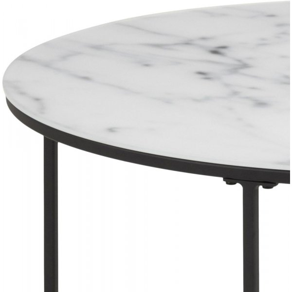 Bolton salongbord - Hvit marmor/svart Bolton salongbord - Hvit marmor/svart
