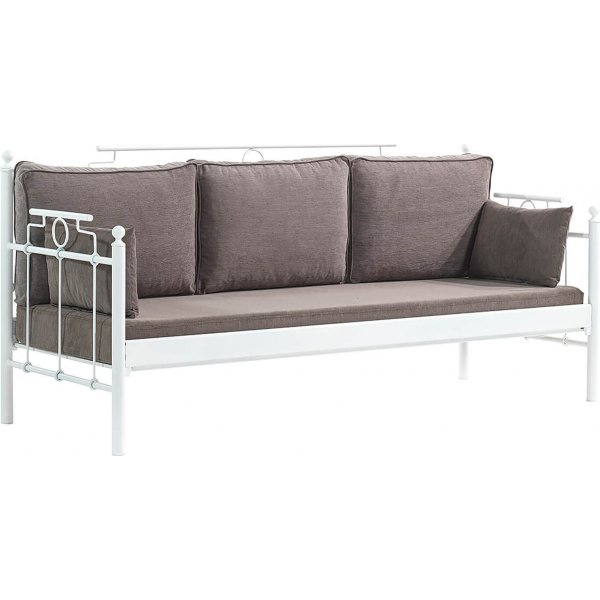 Hampus 3-seters utesofa - Hvit/brun