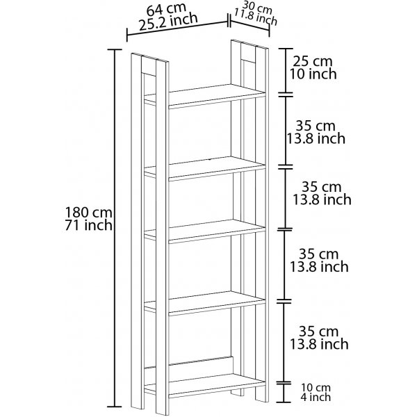 Country bokhylle - Hvit Country bokhylle - Hvit
