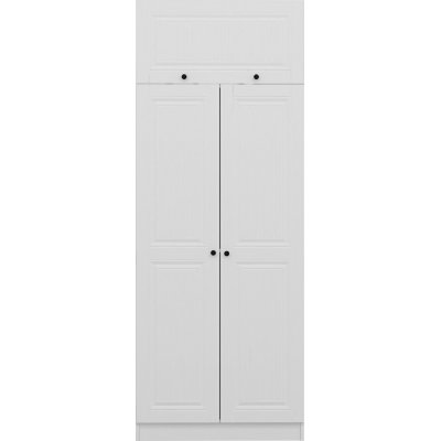 Capeto garderobe med overskap, 90 cm - Hvit