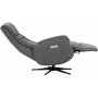 Marbck lyx recliner- lenestol (2 el-motorer) innebygget fotskammel - Lysegrtt tystoff