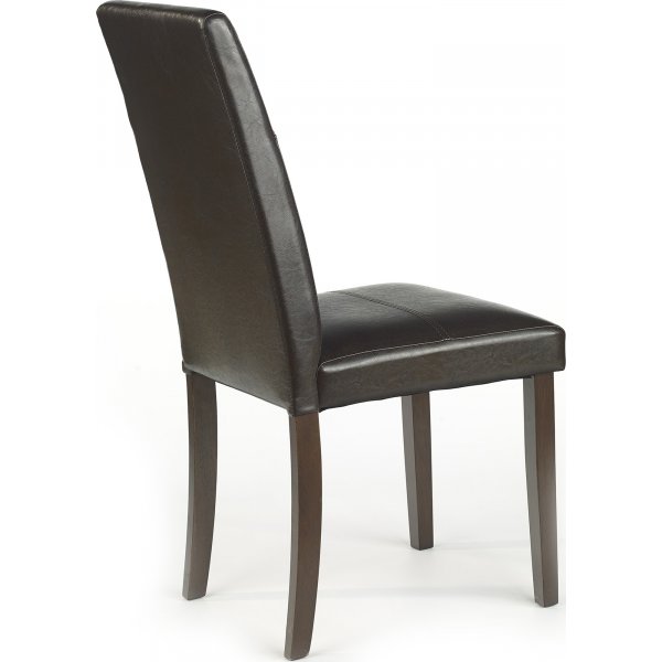 Emanuel spisestol - Mrkebrun PU