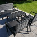 Kundebilde Alesund Sofagruppe med bord (2+1+1+bord) - Svart