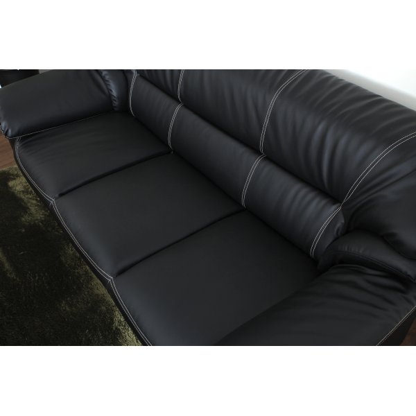 Sofa i svart PVC 3-seter - Dominic Sofa i svart PVC 3-seter - Dominic