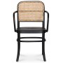 Omni spisegruppe, rundt spisebord 130 cm inkludert 4 stk. Nemis sorte karmstoler - Whitewash