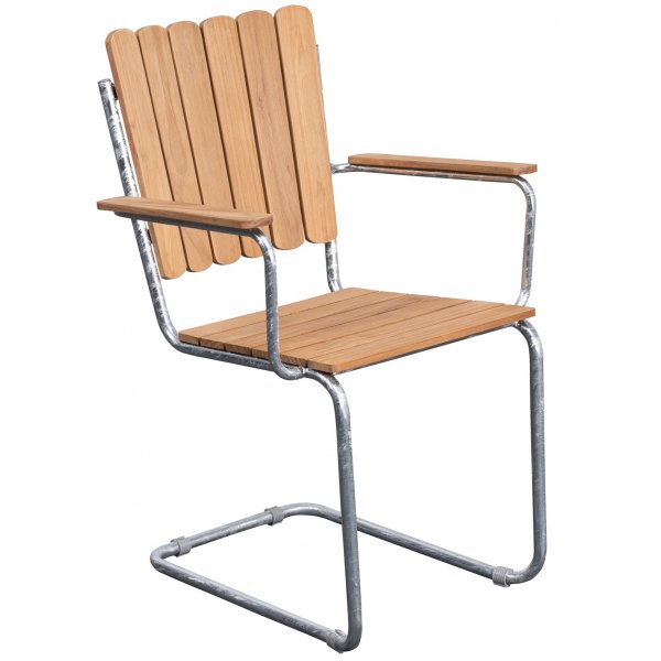 M�llan stabelbar spisestol med armlener i teak