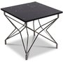 Cliff lampebord i marmor 55 x 55 cm - Sort marmor / Krom