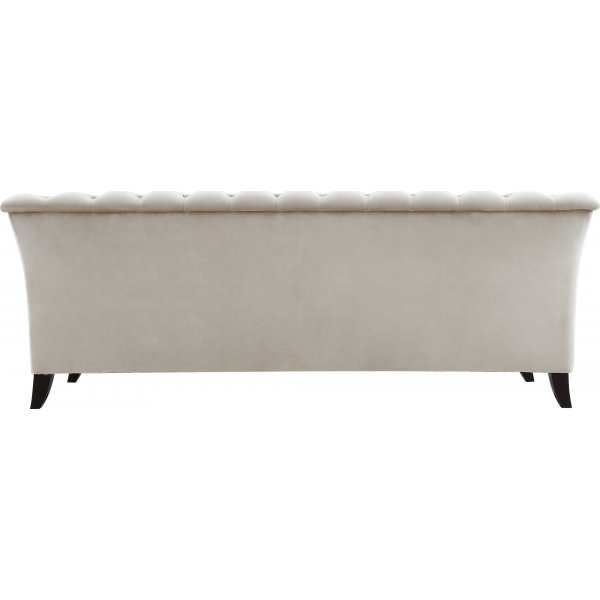 Milton Chesterfield 3-seter sofa - Beige fløyel Milton Chesterfield 3-seter sofa - Beige fløyel