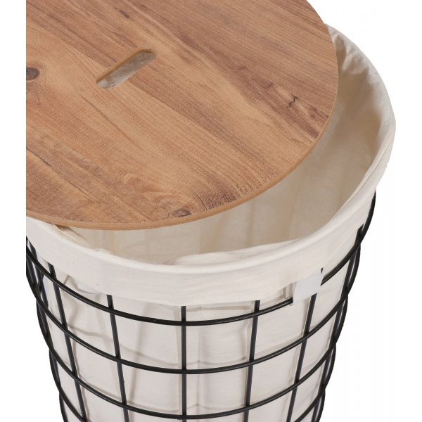 Hassel skittentøyskurv - Eik/sort Hassel skittentøyskurv - Eik/sort