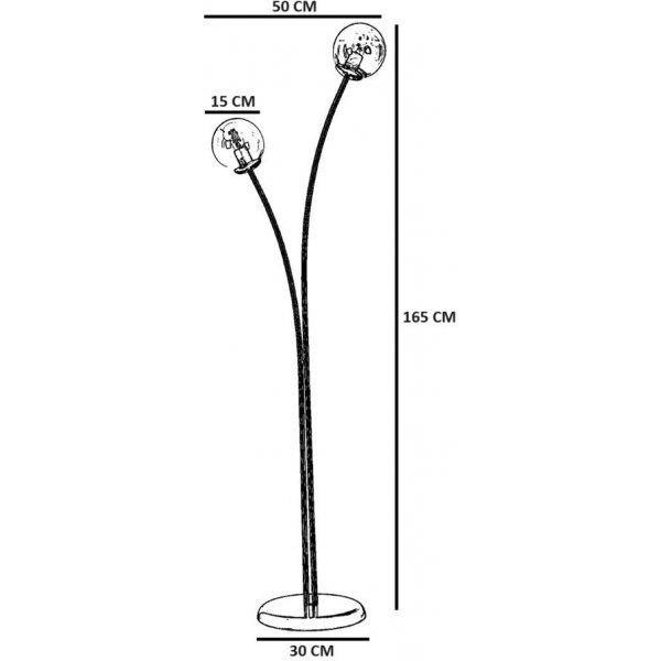 Rose gulvlampe - Gull/hvit Rose gulvlampe - Gull/hvit