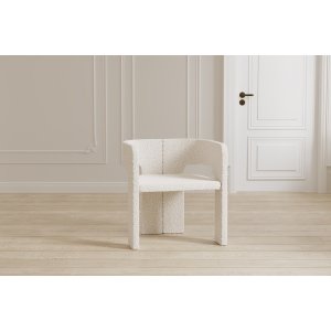 Spisestol Kristin i hvit boucl�