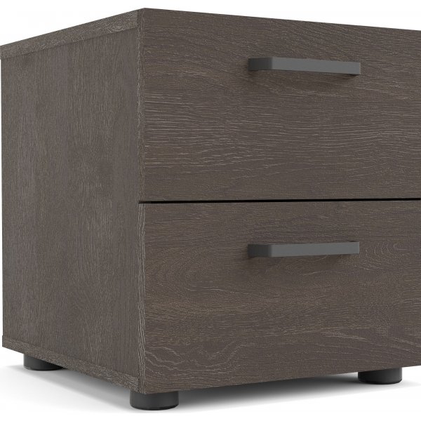 Dallas nattbord - M�rkebrunt