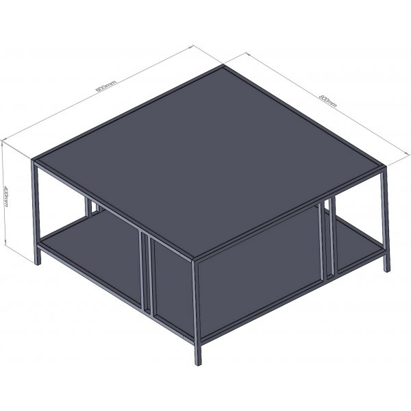 Urano salongbord 80 x 80 cm - Sort