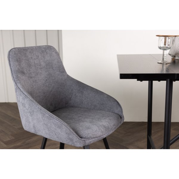 Rosie spisestol - Grå/svart Rosie spisestol - Grå/svart