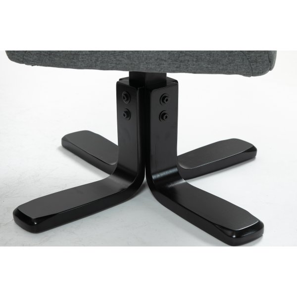 Lenestol med fotskammel gr - Oslo