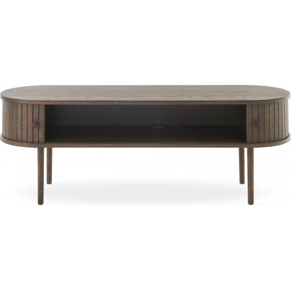 Slide media benk - Brunlakkert eik Slide media benk - Brunlakkert eik