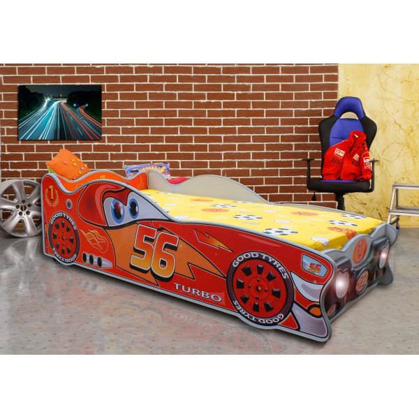 Zigzak racing bil barneseng - 80x160 cm Zigzak racing bil barneseng - 80x160 cm