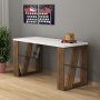 Honey skrivebord - Hvit/mrk eik