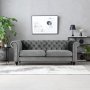 Chesterfield Royal 3-seters sofa - Gr flyel
