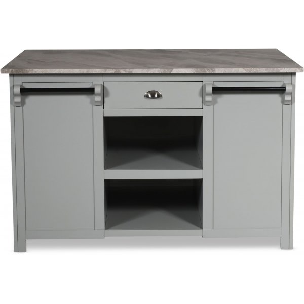 Heritage kjkkeny med marmorplate - Svart/lys marmor